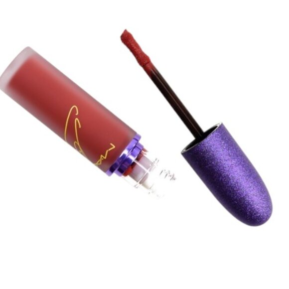 MAC Powder Kiss Liquid Lipcolour RHYTHM N ROSES NIB - Picture 2 of 3